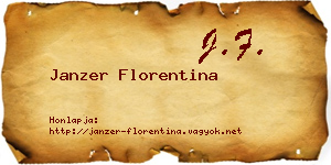 Janzer Florentina névjegykártya
